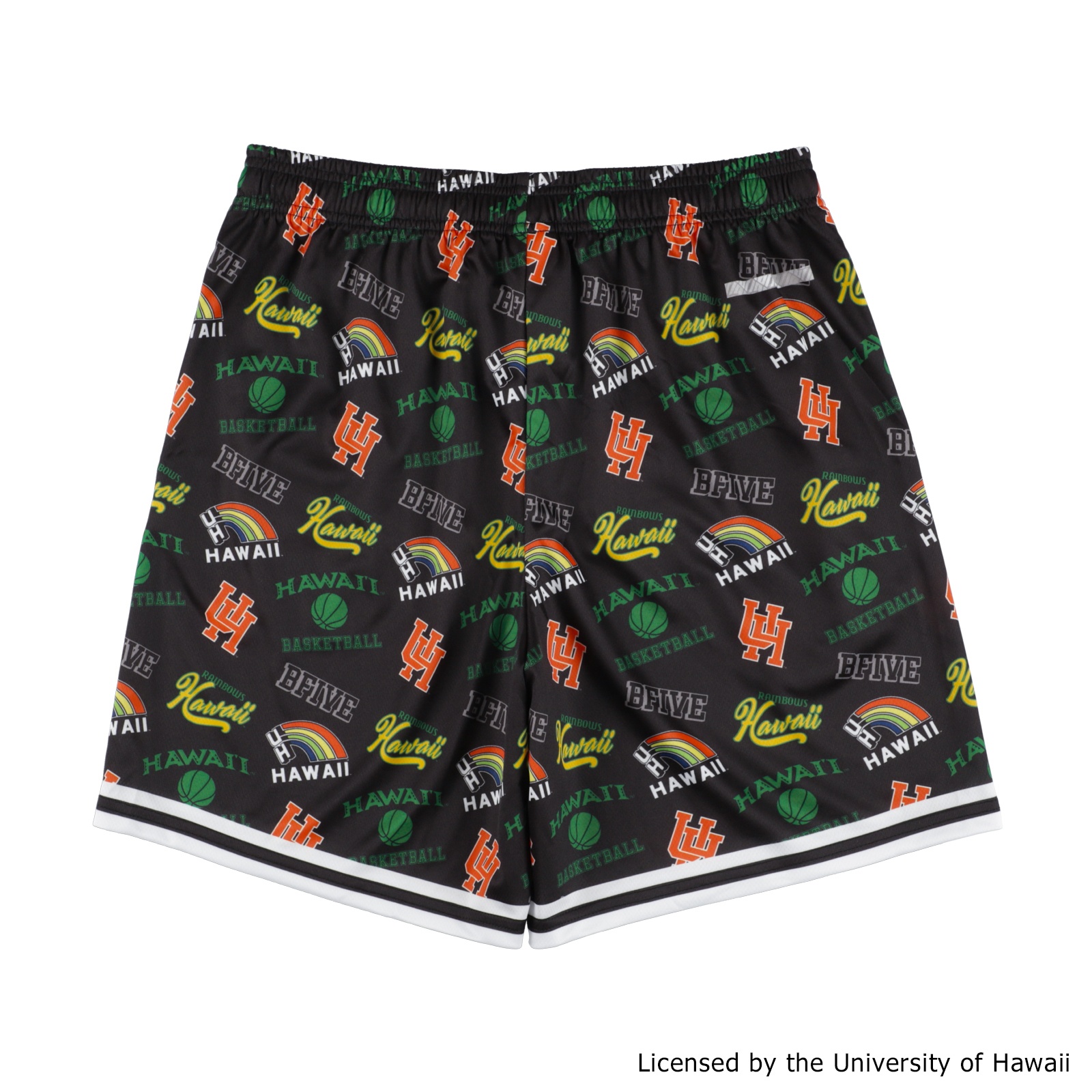 HAWAII RAINBOW SHORTS BLACK [膝上丈]