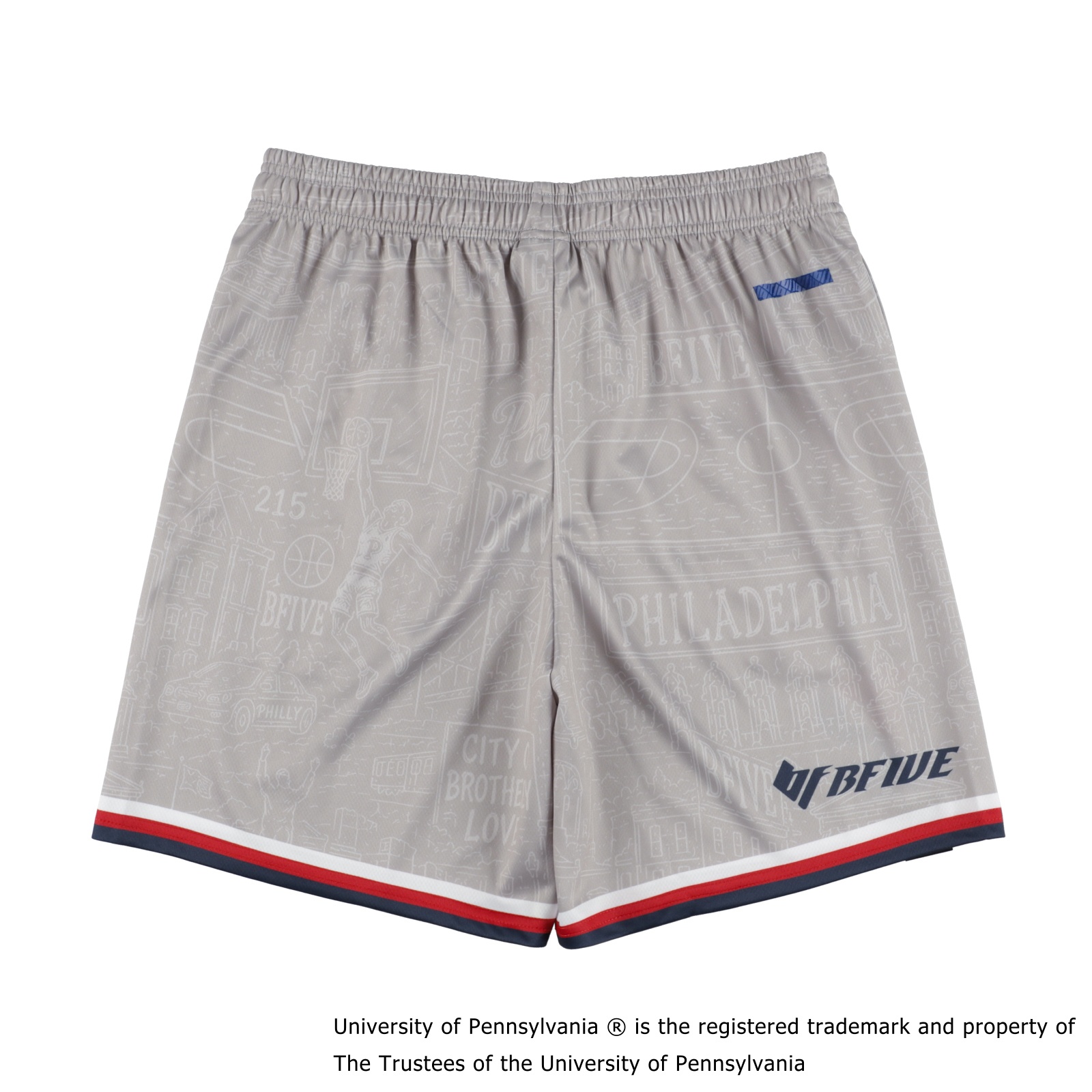 PENN PHILLY COURT SHORTS GRAY [膝上丈]